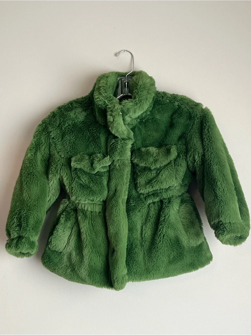 Scoop Girls Faux Fur Jacket with Cinched Waist